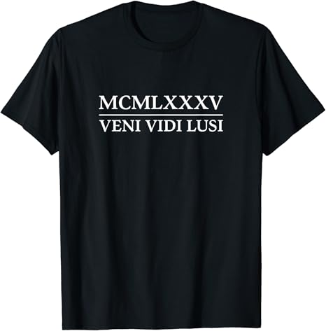 mcmlxxxv t shirt